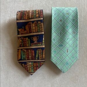alynn Neckwear Elegant Men's Tie Set - Brown and Green